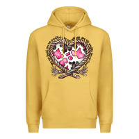 Antique Gold western cowhide heart Premium Hoodie - CowhideDigitalArt