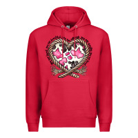 Cardinal western cowhide heart Premium Hoodie - CowhideDigitalArt