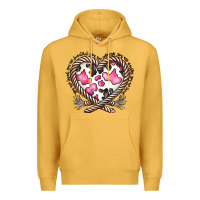 Mustard western cowhide heart Premium Hoodie - CowhideDigitalArt