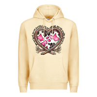 Pina Colada western cowhide heart Premium Hoodie - CowhideDigitalArt