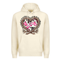 Sandshell western cowhide heart Premium Hoodie - CowhideDigitalArt