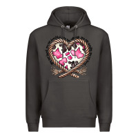 Smoke western cowhide heart Premium Hoodie - CowhideDigitalArt