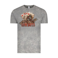 Cloud Rock Long live cowboys cards Vintage Tee - HowdyJamesFarm