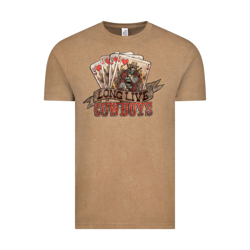 Long Live Cowboys Cards Vintage Tee by HowdyJamesFarm | Teevron