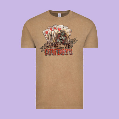 Long Live Cowboys Cards Vintage Tee Designed By Howdyjamesfarm