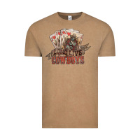 Vintage Coffee Long live cowboys cards Vintage Tee - HowdyJamesFarm