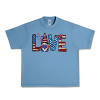 Pebble Blue 4th Of July love gnome Urban Heavy Tee - HowdyJamesFarm