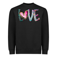 Black Valentine Love Heavyweight Sweatshirt - CowhideDigitalArt