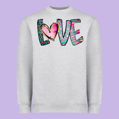 Valentine Love Heavyweight Sweatshirt Designed By Cowhidedigitalart