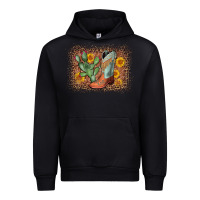 Black cowboy boots cactus leopard Urban Hoodie - AdoDesignShop