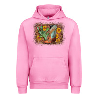 Fuchsia Pink cowboy boots cactus leopard Urban Hoodie - AdoDesignShop