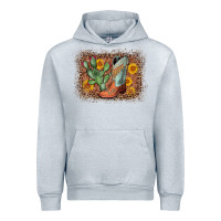 Heather Grey cowboy boots cactus leopard Urban Hoodie - AdoDesignShop