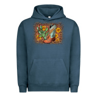 Pigment Midnight Navy cowboy boots cactus leopard Urban Hoodie - AdoDesignShop