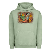 Pigment Oil Green cowboy boots cactus leopard Urban Hoodie - AdoDesignShop