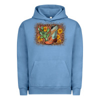 Pigment Pebble Blue cowboy boots cactus leopard Urban Hoodie - AdoDesignShop