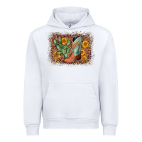 White cowboy boots cactus leopard Urban Hoodie - AdoDesignShop