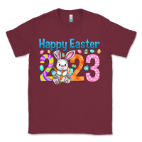 Burgundy Happy Easter 2023 Easter Day Classic Tee - HowdyJamesFarm