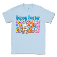Dusty Blue Happy Easter 2023 Easter Day Classic Tee - HowdyJamesFarm