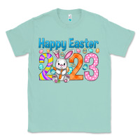 Seafoam Happy Easter 2023 Easter Day Classic Tee - HowdyJamesFarm