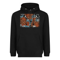 Black leopard cowhide background Heavyweight Hoodie - BarkalooDesign