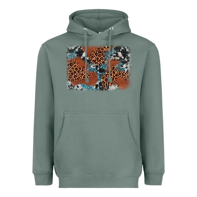 Leopard Cowhide Background Heavyweight Hoodie by BarkalooDesign | Teevron