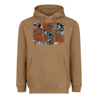 Toasted Coconut leopard cowhide background Heavyweight Hoodie - BarkalooDesign