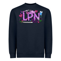 Navy Valentine LPN Heavyweight Sweatshirt - CowhideDigitalArt