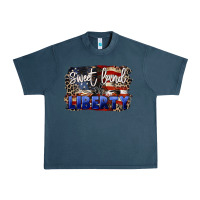 Midnight Navy Sweet land of liberty 4th of july Urban Heavy Tee - CowGirlArtShop
