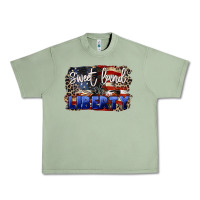 Oil Green Sweet land of liberty 4th of july Urban Heavy Tee - CowGirlArtShop