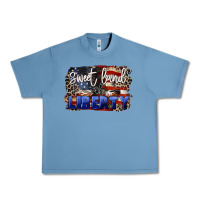 Pebble Blue Sweet land of liberty 4th of july Urban Heavy Tee - CowGirlArtShop