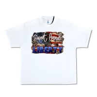 White Sweet land of liberty 4th of july Urban Heavy Tee - CowGirlArtShop