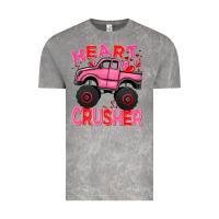 Cloud Rock Heart crusher pink monster truck Valentine's Day Vintage Tee - HowdyJamesFarm