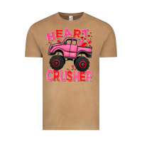 Vintage Camel Heart crusher pink monster truck Valentine's Day Vintage Tee - HowdyJamesFarm