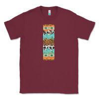 Burgundy fall pattern Classic Tee - Artiststas