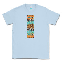 Dusty Blue fall pattern Classic Tee - Artiststas