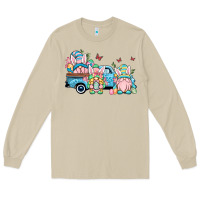 Mushroom Easter gnomes truck Long Sleeve Tee - OliviaCreatesArt