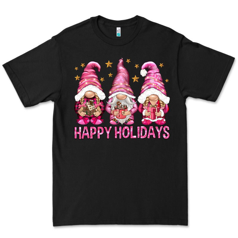 Happy Holidays With Gnomes Premium Tee by NancyCooperArtShop | Teevron