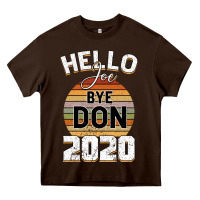 Chocolate Brown Hello Joe Biden 2020 Heavy Core Tee - Bettercallsaul