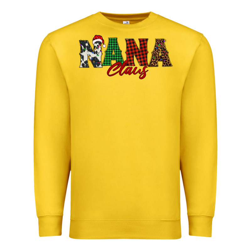 Nana Claus Premium Sweatshirt by BarkalooDesign | Teevron