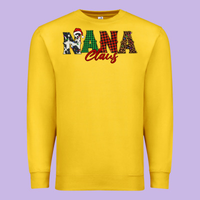 Nana Claus Premium Sweatshirt Designed By Barkaloodesign