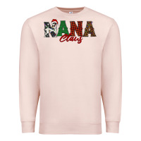 Pale Pink nana claus Premium Sweatshirt - BarkalooDesign