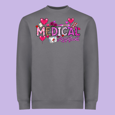 Valentine Medical Assistant Heavyweight Sweatshirt Designed By Cowhidedigitalart