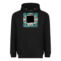 Black gemstone turquoise serape custom photo frame coaster Heavyweight Hoodie - BarkalooDesign