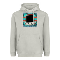 Moon Dust gemstone turquoise serape custom photo frame coaster Heavyweight Hoodie - BarkalooDesign