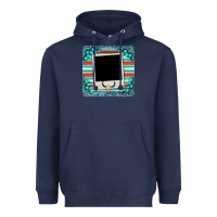 Navy gemstone turquoise serape custom photo frame coaster Heavyweight Hoodie - BarkalooDesign