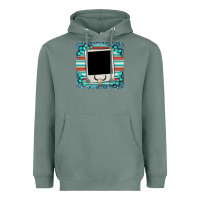 Sage gemstone turquoise serape custom photo frame coaster Heavyweight Hoodie - BarkalooDesign