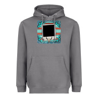 Storm gemstone turquoise serape custom photo frame coaster Heavyweight Hoodie - BarkalooDesign