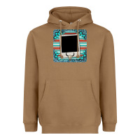 Toasted Coconut gemstone turquoise serape custom photo frame coaster Heavyweight Hoodie - BarkalooDesign