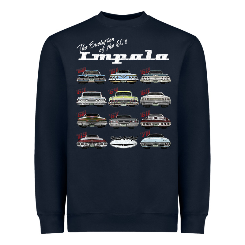 Evolution Of The 60s Impala,1960,hot Rod,muscle Car,mashup Heavyweight Sweatshirt by longCreatives | Teevron