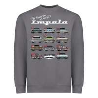 Storm Evolution of the 60s Impala,1960,Hot Rod,Muscle Car,mashup Heavyweight Sweatshirt - longCreatives